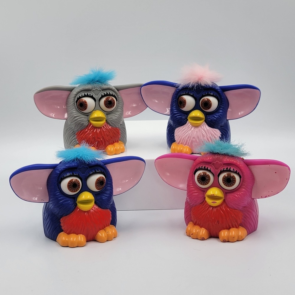 Vintage McDonald's Furby Happy Meal Toys 1998 Mcfurbys Series 8 4pc No Repeats